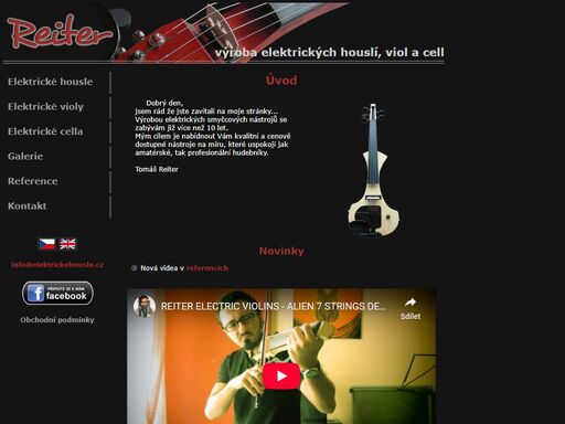 výroba elektrických houslí, viol a violoncell