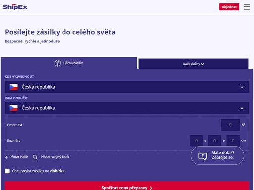 pošlete zásilku online. zabere to jen 5 minut a ušetříte až 80% na poštovném! využijte nejvýhodnější expresní přepravu zásilek a balíků až do 1 000 kg.