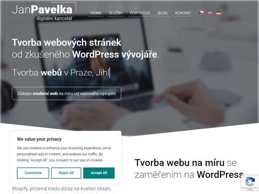 tvorba webových stránek na míru ve wordpressu pro klienty z prahy a vysočiny – moderní webdesign, seo optimalizace a důraz na funkčnost a přehlednost.