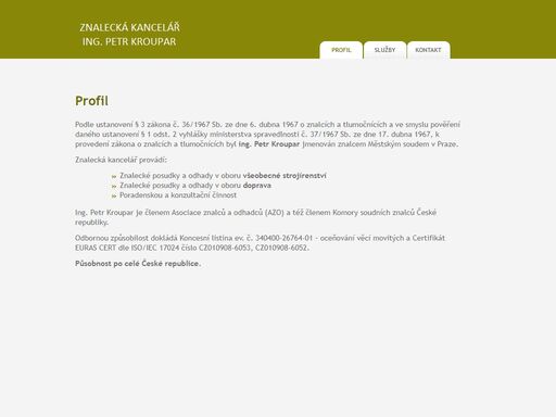 ocenov?n? majetku pro veci movit?, technologick? zar?zen?, stroje, dopravn? prostredky, oblast pusobnosti praha a cr)
