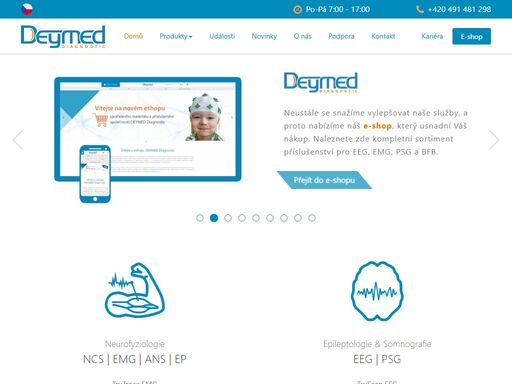 deymed diagnostic je výrobce inovativních zdravotnických zařízení s kompletním řešením pro eeg, emg, tms, psg & bfb pro neurofyziologii a psychiatrii. poskytuje také široký rozsah příslušenství jako například eeg čepice, elektrody, jehly a senzory.