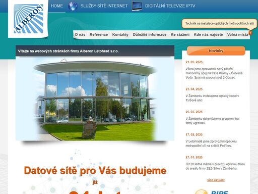 alberon letohrad, s. r. o. - bezdrátový internet, výpočetní technika, počítačové sítě, webové stránky, webhosting