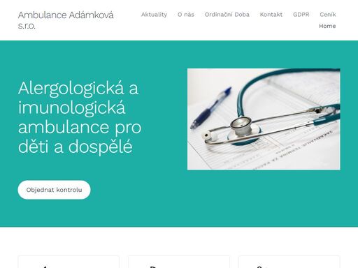 stránky alergologické a imunologické ambulance frýdek - místek