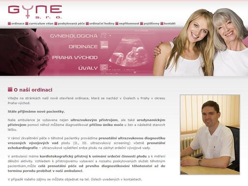 gynekolog, gynekologie, gynekologická ambulance, pacientka, doprovod k porodu, ultrazvuk, utz gynekologická ambulance úvaly