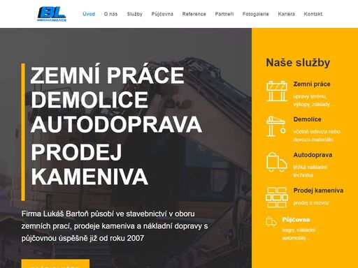 zemní práce, demolice, autodoprava. práce po celé moravě. široký vozový park. zkušenosti přes 15 let.