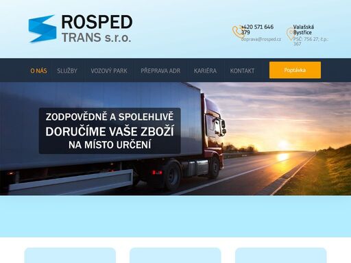 rožnovská kamionová autodoprava a spedice.
