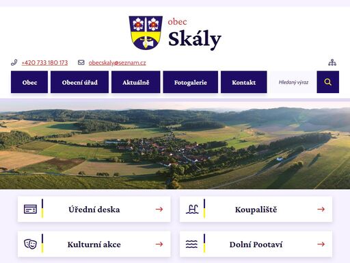 oficiální stránky obce skály
