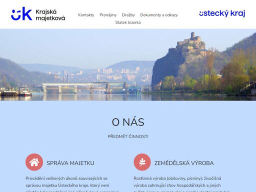 provádění veškerých úkonů souvisejících se správou majetku ústeckého kraje, který není předán k hospodaření jiné příspěvkové organizaci, vyjma nemovitostí