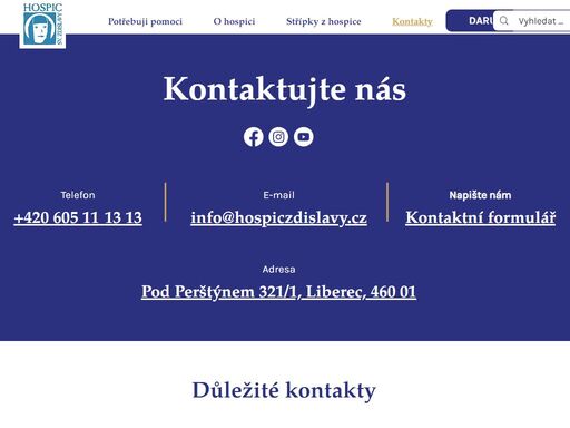 provozujeme domácí a lůžkový hospic. služby hospice doplňují terénní a pobytové odlehčovací služby, půjčovna zdravotních pomůcek a poradna.