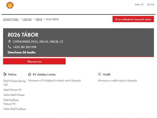 8026 tábor je čerpací stanice v oblasti tábor. tato stanice zahrnuje billa, myčka a toalety.