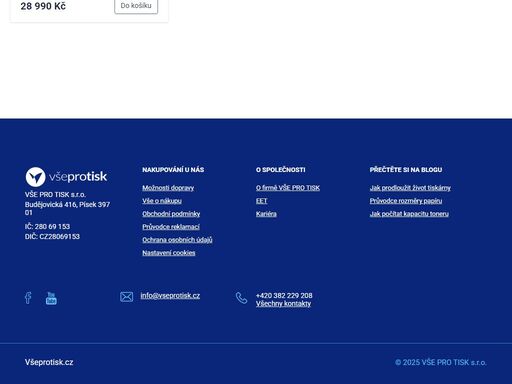 váš spolehlivý specialista na vše okolo kancelářského tisku již od roku 2001. poradíme s výběrem, rychle dodáme, nainstalujeme i odservisujeme.