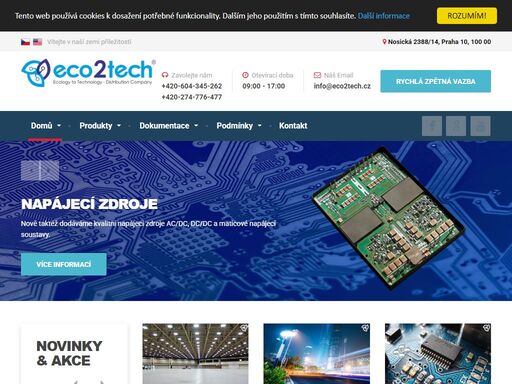 eco2tech je mladá distributorská společnost, která se zaměřuje na prodej led veřejného osvětlení, led průmyslového osvětlení, led kancelářského osvětlení a led světlometů, led svítidla a distribudi high-tech elektronických součástek 