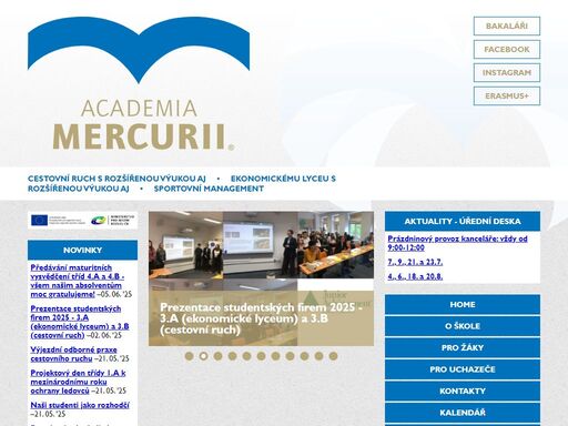 academia mercurii: soukromá střední škola rodinného typu