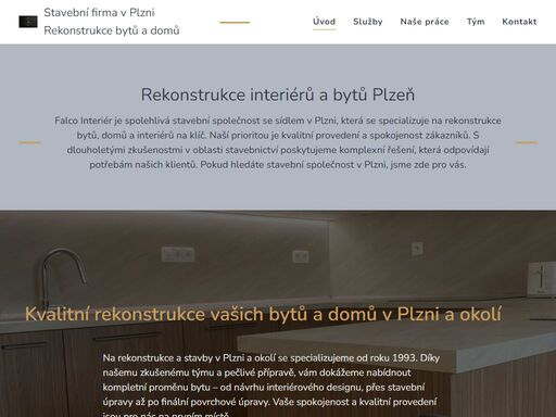 falco interiér – stavební společnost plzeň. nabízíme rekonstrukce bytů, domů, elektroinstalace, fasádní práce a další stavební služby na klíč. kontaktujte nás!