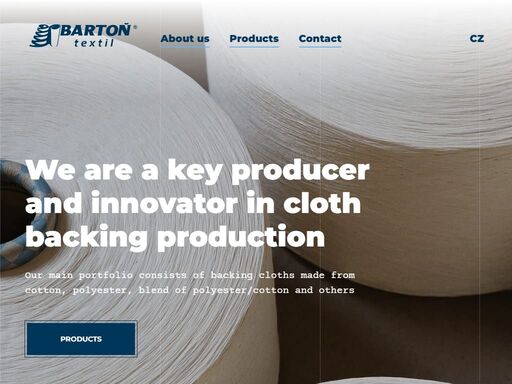 bartoň - textil, a.s. is a producer of backing cloths made from cotton, polyester, blend of polyester/cotton and others for all market applications.
