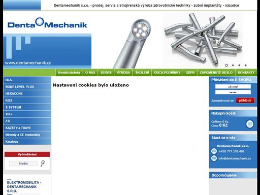prodej zdravotnické techniky, zubní implantáty, násadce | dentamechanik
