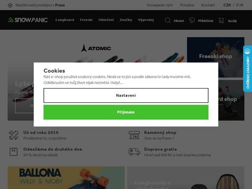 ve snowpanic freeski & longboard shopu známe to, co prodáváme. všechny longboardy a lyže máme skladem v prodejně v praze. poštovné zdarma od 999,-.