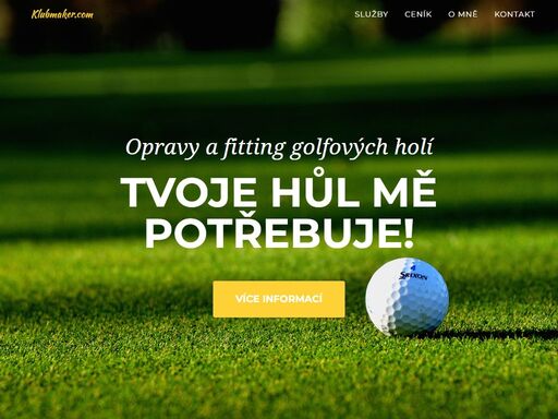 opravy a přizpůsobení golfových holí, prodej náhradních dílů.