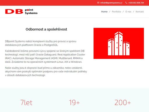 dbpoint systems nabízí komplexní služby pro provoz a správu databázových platforem oracle a postgresql.