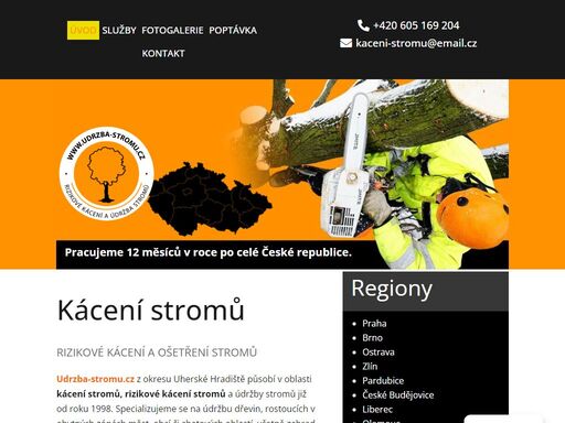kácení stromů uherské hradiště, rizikové kácení stomů, rizikové kácení, ošetření stromů, údržba stromů, údržba dřevin, pracujeme 12 měsíců v roce po celé české republice.
