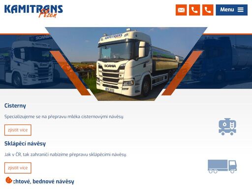 našim zákazníkům poskytujeme kamionovou dopravu se specializací na cisternovou přepravu. zjistěte o nás více.