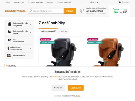 eshop a kamenná prodejna dětských autosedaček