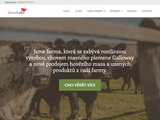 jsme farma, která se zabývá rostlinnou výrobou, chovem masného plemene galloway a nově prodejem hovězího masa z našeho chovu a ostatních masných výrobků.
