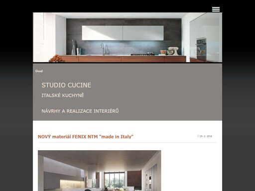 studio cucine
návrhy a realizace interiérů
italské kuchyně