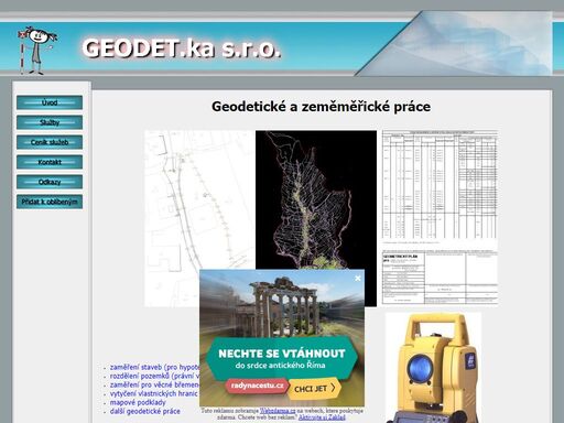 prezentace firmy geodet.ka, poskytující geodetické a zeměměřické práce