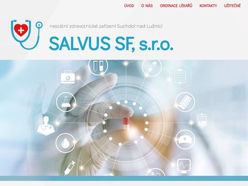 vítáme vás na internetových stránkách zdravotního střediska v suchdole nad lužnicí. jedná se o soukromé zdravotnické zařízení, jehož provozovatelem je společnost salvus sf, s.r.o, člen skupiny stasek.