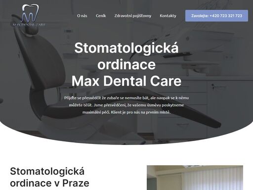 profesionální stomatologická ordinace max dental care s.r.o. ?praha 4 krč ? zkušený stomatolog ? špičkové vybavení ? přijímáme nové pacienty!