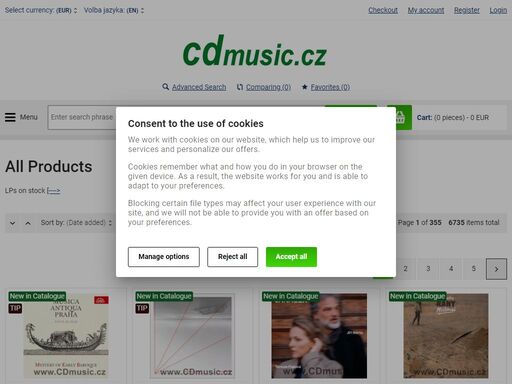 cdmusic.cz - internetový obchod s cd, lp, dvd