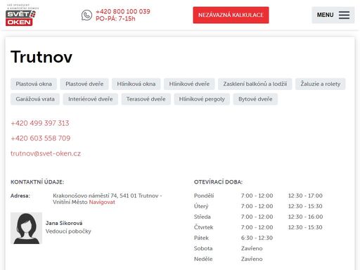 svet-oken.cz/cz/pobocky/trutnov.html