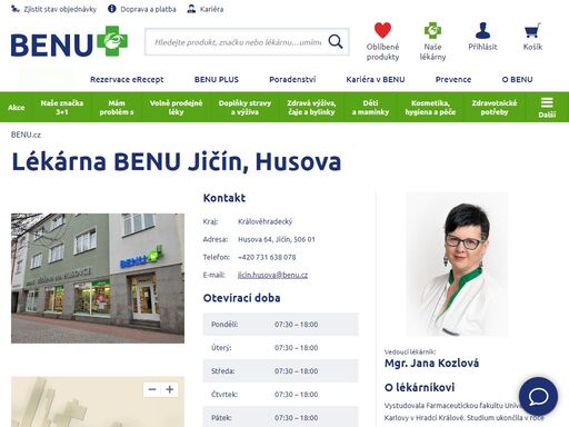 ?lékárna je zároveň výdejním místem e-shopu a nabízí rozšířený sortiment dermokosmetiky, dětské a speciální výživy a zubní a geriatrické péče.?