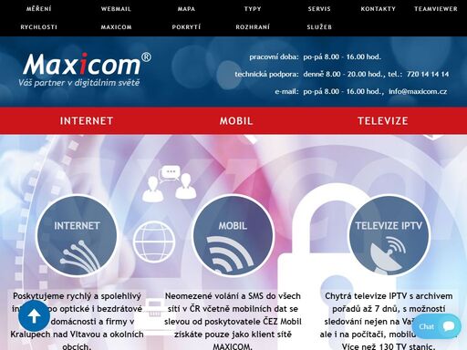 maxicom.cz - internet a televize