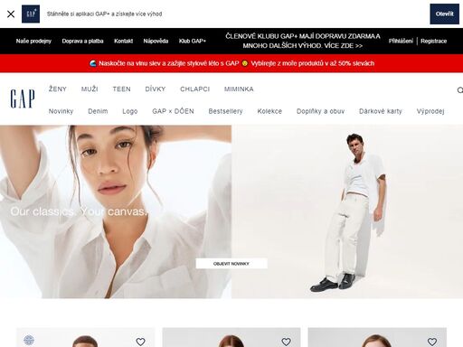oficiální e-shop gap pro českou republiku. nakupujte dámské, pánské a dětské volnočasové oblečení a džíny z nejnovějších kolekcí americké značky.
