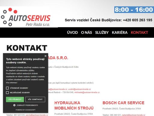 autoservis petr rada s.r.o. nabízí nejkomplexnější služby v oblasti diagnostiky a opravy motorových vozidel se zaměřením na dieselové motory, jejich vstřikovací systémy a turbodmychadla. jsme autorizovaní partneři výrobců těchto zařízení a plně vybaveni pro jejich opravy.