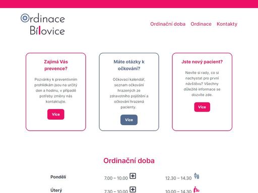 www.ordinacebilovice.cz