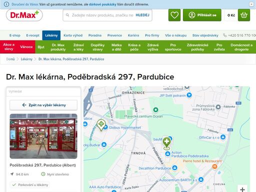 dr. max lékárna, poděbradská 297, pardubice | dr. max lékárna