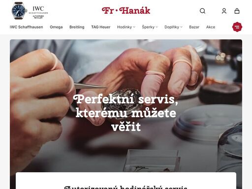 perfektní servis, kterému můžete věřit, fr. hanák - hodinky & klenoty