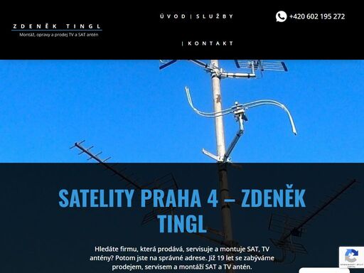 satelity praha 4 | zdeněk tingl nabízí prodej, servis a montáž satelitů, tv antén v lokalitě praha 4 a střední čechy.
