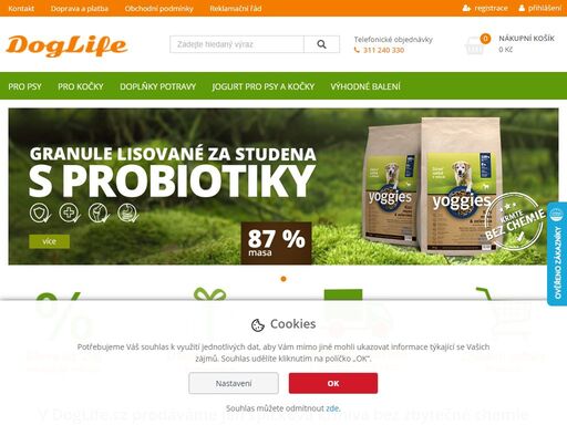 v doglife.cz prodáváme jen kvalitní krmiva pro psy i kočky.