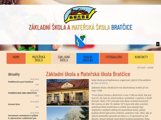základní a mateřská škola bratčice- oficiální webové stránky