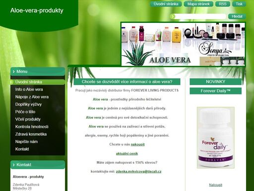aloe vera - přírodní léčitel, zdenka paulíková je nezávislý distributor firmy flp. nabízí pro vás produkty z aloe vera.