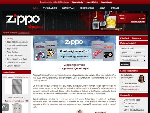 zippo zapalovače skladem a za skvělé ceny. široká nabídka originálních zapalovačů zippo s možností gravírování.