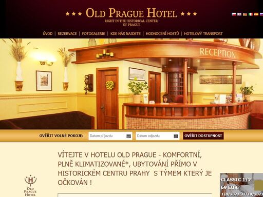 old prague hotel - tříhvězdičkový, plně klimatizovaný* , hotel v centru prahy, nedaleko staroměstského náměstí.