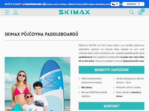 půjčíme vám paddleboard i s příslušenstvím za nejlepší ceny v čr ¦ na den i více ? možnost online rezervace na ? skimax.cz ? otevřeno út - so 9:00 - 18:00 ? máme pro vás extra výhodnou víkendovou cenu ? skvělé bonusy ke každé zápůjčce