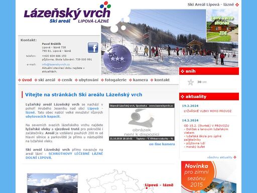 lyžařský / ski areál lázeňský vrch - lipová lázně