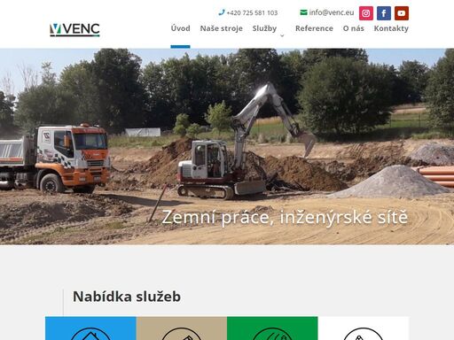 naší doménou jsou inženýrské sítě, zemní a výkopové práce, opravy lesních cest, hospodařením s dešťovou vodou a recyklace stavebních odpadů.