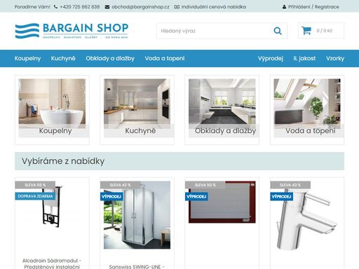 bargainshop.cz | koupelny, kuchyně, obklady a dlažby